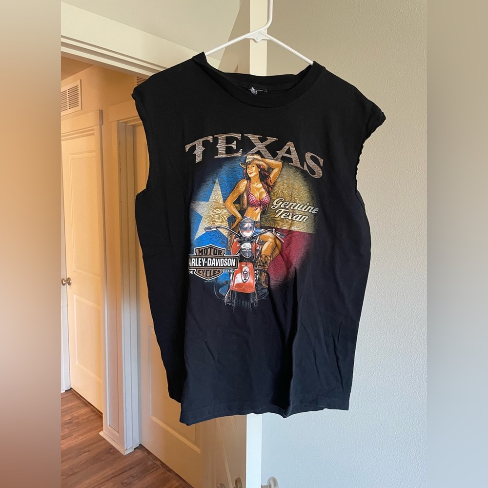 Harley Davidson cut off tee